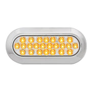 76511 Pearl Series Continuous Oval LED Strobe Light, Amber/Clear Light Gray