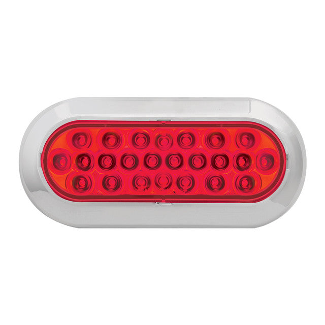 76512 Pearl Series Continuous Oval LED Strobe Light, Red Firebrick