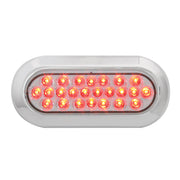 76513 Pearl Series Continuous Oval LED Strobe Light, Red/Clear Gray