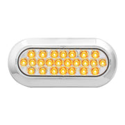 76516 Pearl Series Continuous Oval LED Strobe Light, Amber/Clear Light Gray