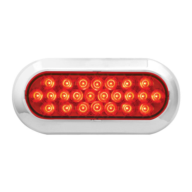 76517 Pearl Series Continuous Oval LED Strobe Light, Red Light Gray