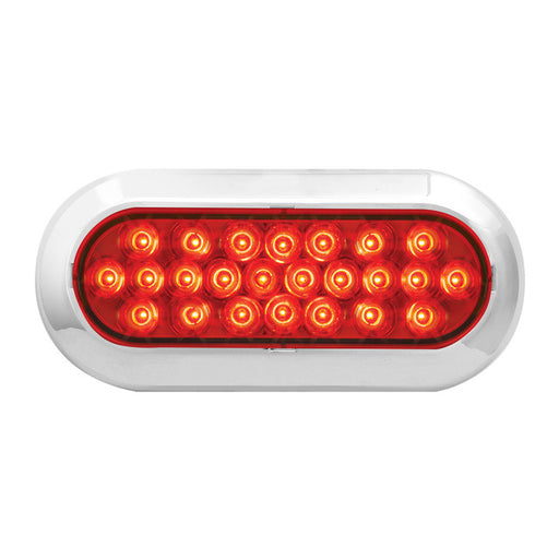 76517 Pearl Series Continuous Oval LED Strobe Light, Red Light Gray