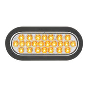 76521 Pearl Series Continuous Oval LED Strobe Light, Amber/Clear Light Gray