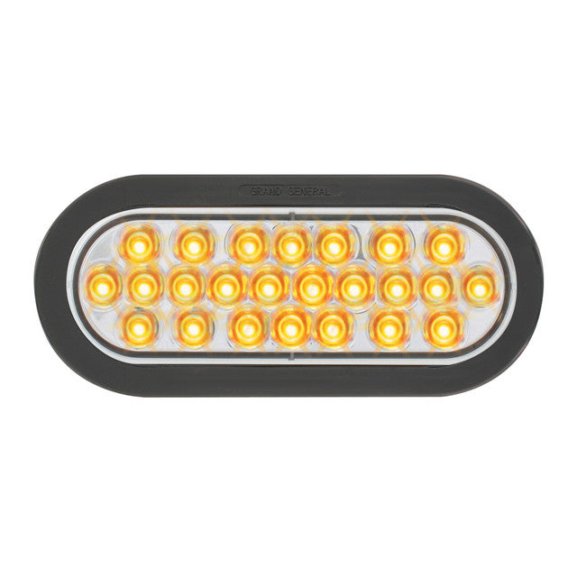 76521 Pearl Series Continuous Oval LED Strobe Light, Amber/Clear Light Gray