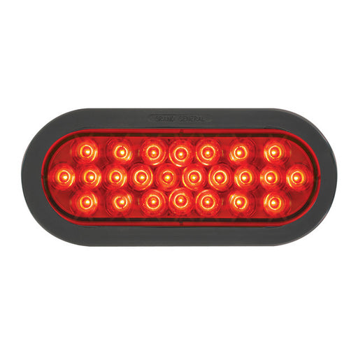 76522 Pearl Series Continuous Oval LED Strobe Light, Red Firebrick
