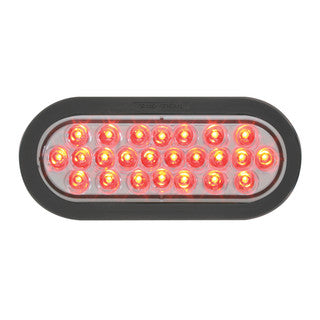 76523 Pearl Series Continuous Oval LED Strobe Light, Red/Clear Dark Slate Gray