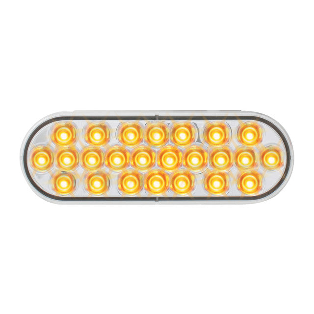 76526 Pearl Series Continuous Oval LED Strobe Light, Amber/Clear Light Gray
