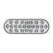 Light Gray 76479 #2 OVAL PEARL WHITE/CLEAR 24 LED STROBE LIGHT, 9~36V 2"X6" STROBE