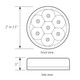 76545 Pearl Series 2" Low Profile Dual function LED Lights, Amber Lavender