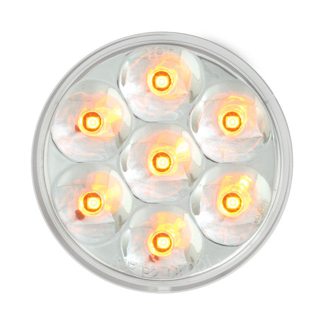 76546 Pearl Series 2" Low Profile Dual function LED Lights, Amber/Clear Light Gray