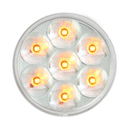 76586 Pearl Series 2-1/2" Low Profile Dual function LED Lights, Amber/Clear Light Gray