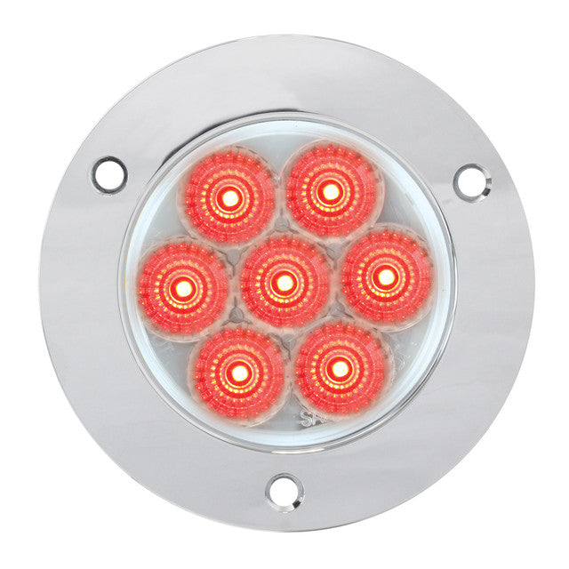 76643 Spyder Series 2" LED Light, Red/Clear Light Gray