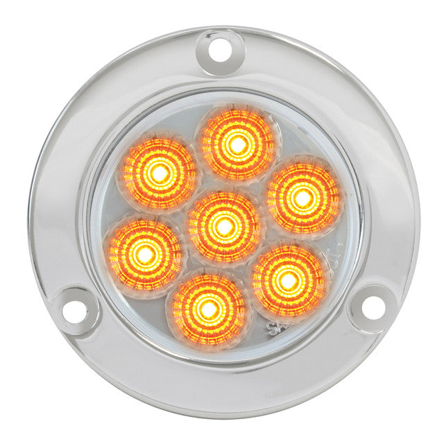 76651 Spyder Series 2" LED Light, Amber/Clear Gray