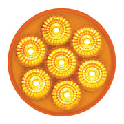 76660BP 2.5" LOW PROFILE SPYDER AMBER 7 LED MARKER LIGHT, AMBER LENS 2.5" led light Chocolate