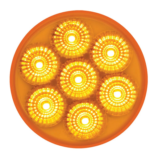 Chocolate 76660BP 2.5" LOW PROFILE SPYDER AMBER 7 LED MARKER LIGHT, AMBER LENS 2.5" led light