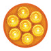 Chocolate 76665 2.5" LOW PROFILE SPYDER AMBER/ AMBER 7 LED DUAL/3WIRES LIGHT 2.5" led light