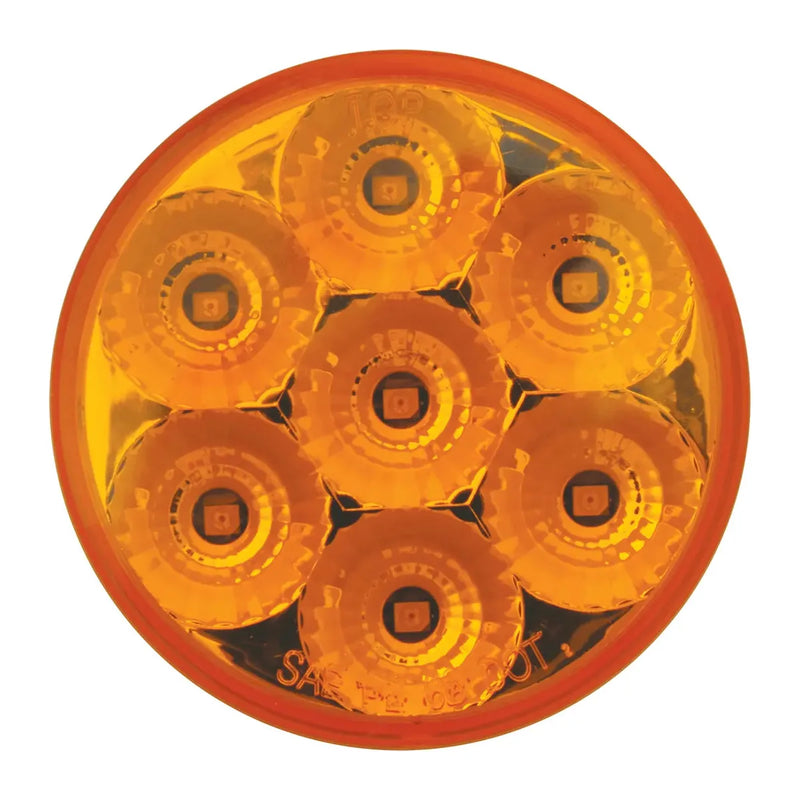 76665 2.5" LOW PROFILE SPYDER AMBER/ AMBER 7 LED DUAL/3WIRES LIGHT 2.5" led light Chocolate