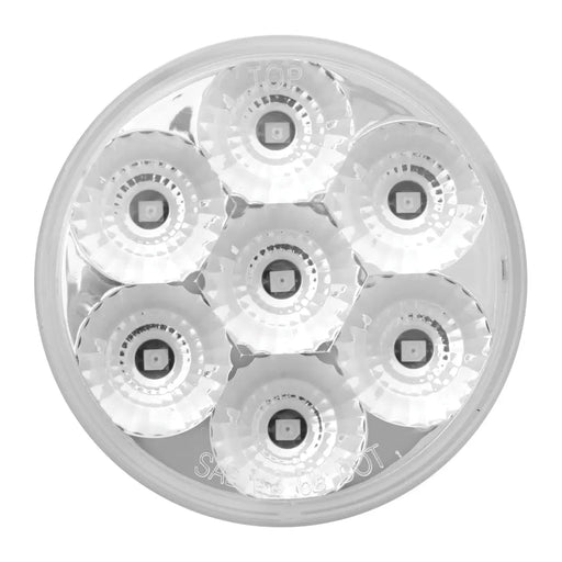 Light Gray 76668 2.5" LOW PROFILE SPYDER RED/ CLEAR 7 LED DUAL/3WIRES LIGHT 2.5" led light