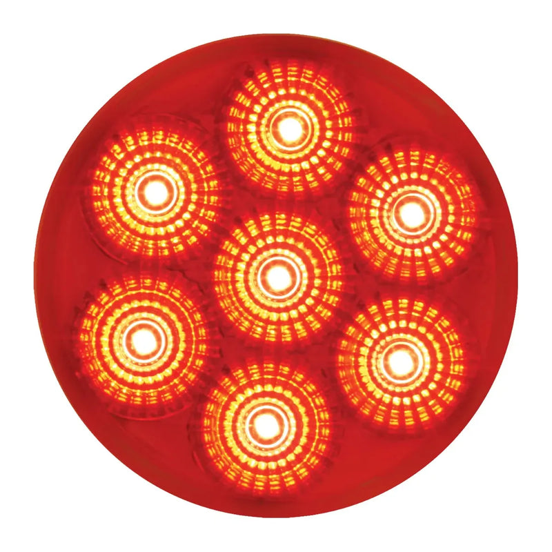 76667 2.5" LOW PROFILE SPYDER RED/ RED 7 LED DUAL/3WIRES LIGHT 2.5" led light Firebrick