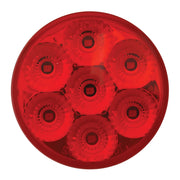 76662BP 2.5" LOW PROFILE SPYDER RED 7 LED MARKER LIGHT, RED LENS 2.5" led light Firebrick