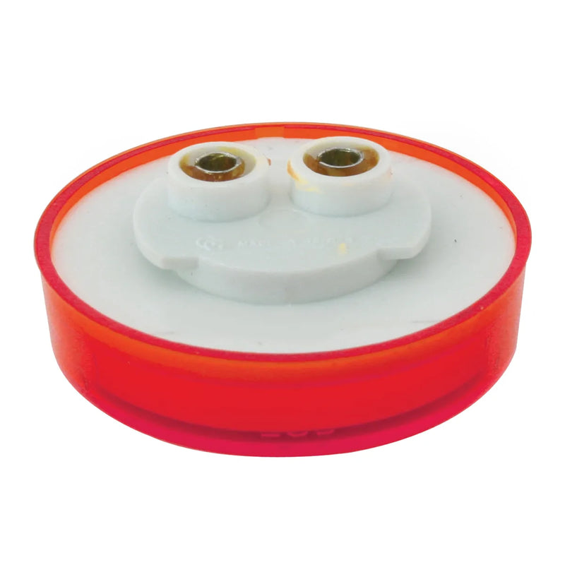 76662BP 2.5" LOW PROFILE SPYDER RED 7 LED MARKER LIGHT, RED LENS 2.5" led light Firebrick