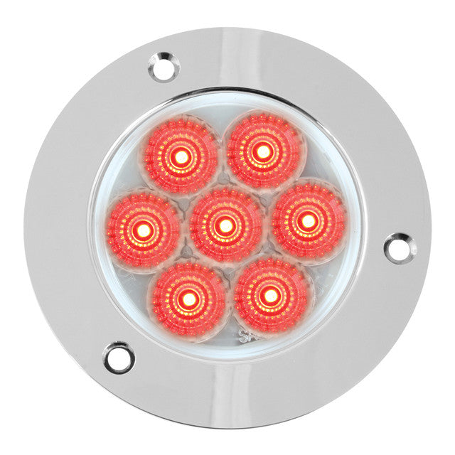 76683 Spyder Series 2-1/2" LED Light, Red/Clear Light Gray