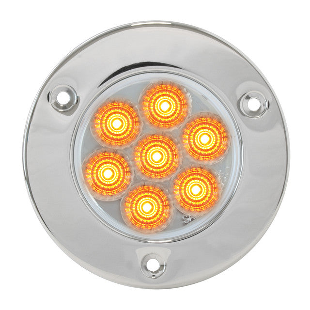 76691 Spyder Series 2-1/2" LED Light, Amber/Clear Gray