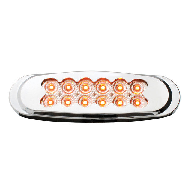 76701 Spyder Series Ultra Thin LED Light, Amber/Clear Antique White