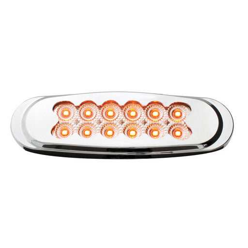 76706 Spyder Series Ultra Thin LED Light. Amber/Clear Antique White
