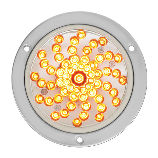76711 High Count Series 4" Twister LED Light, Amber/Clear Light Gray