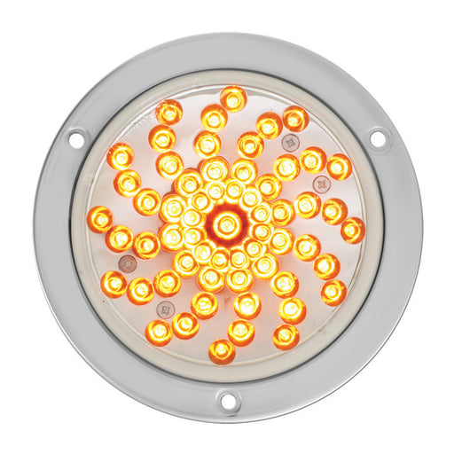 76711 High Count Series 4" Twister LED Light, Amber/Clear Light Gray