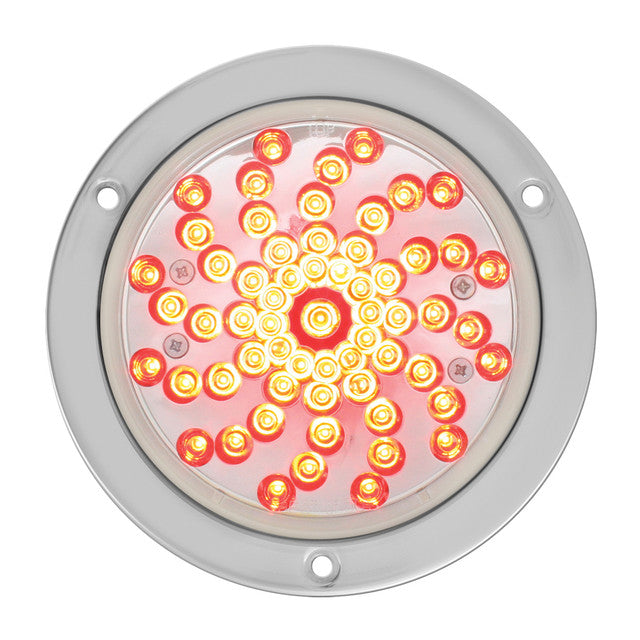 76713 High Count Series 4" Twister LED Light, Red/Clear Light Gray