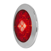 76719 Combo Series 4" Combo LED Flange Mount Light w/ Twist-on Bezel, Red/White/Clear Dark Red
