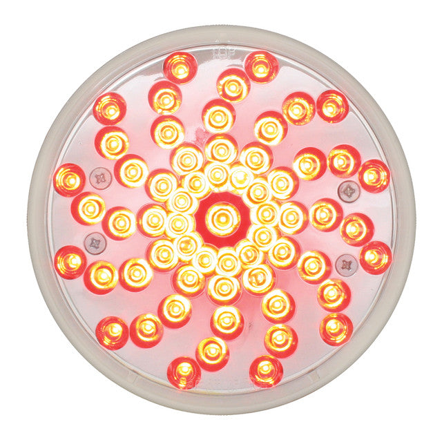76723 High Count Series 4" Twister LED Light, Red/Clear Light Gray