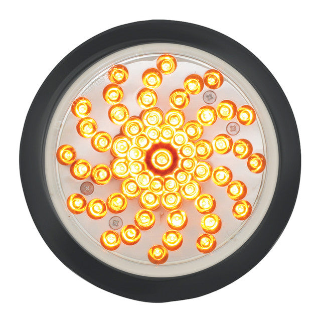 76726 High Count Series 4" Twister LED Light, Amber/Clear Sandy Brown