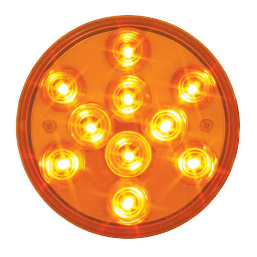 Chocolate 4" MEGA 10 PLUS AMBER/AMBER 10 LED LIGHT 4" ROUND