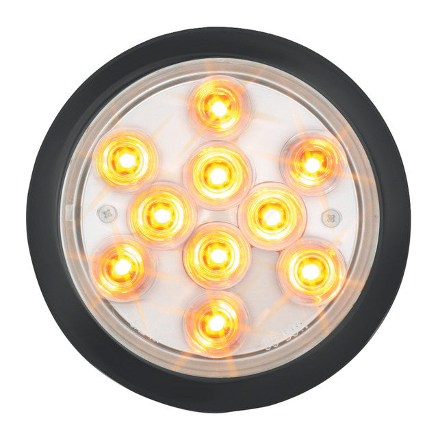 76845 Mega 10 Plus Series 4" LED Light, Amber/Clear Wheat