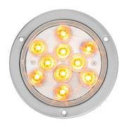76851 Mega 10 Plus Series 4" LED Light, Amber/Clear Light Gray