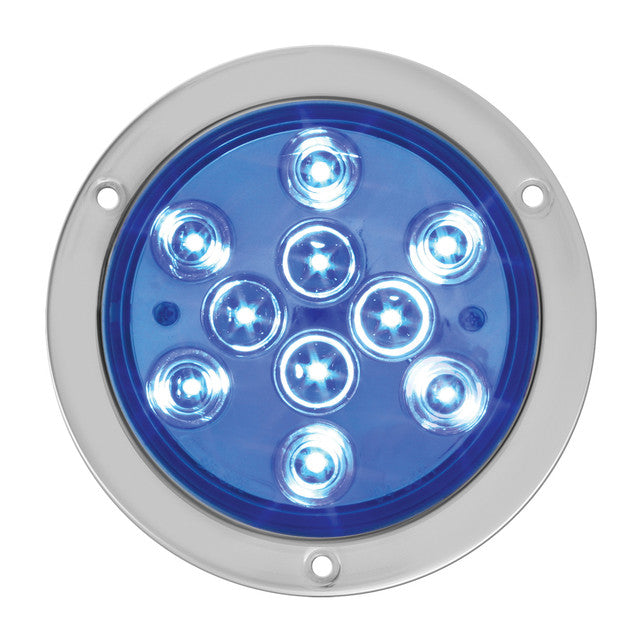 76854 Mega 10 Plus Series 4" LED Light, Blue Steel Blue