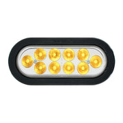 76865 Mega 10 Plus Series Oval LED Light, Amber/Clear Dark Slate Gray