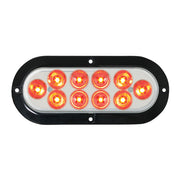 76873 Mega 10 Plus Series Oval LED Light, Red/Clear Tan