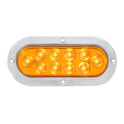 76880 Mega 10 Plus Series Oval LED Light, Amber Light Gray