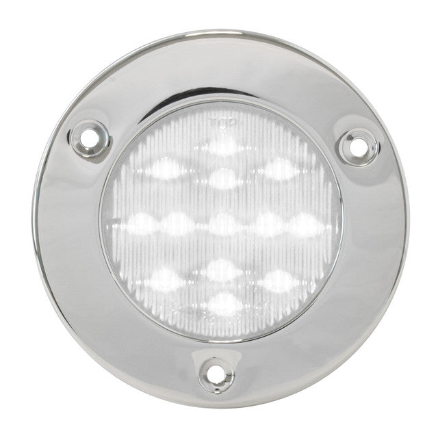 76908 Fleet Series 2-1/2" LED Light, White/Clear Light Gray