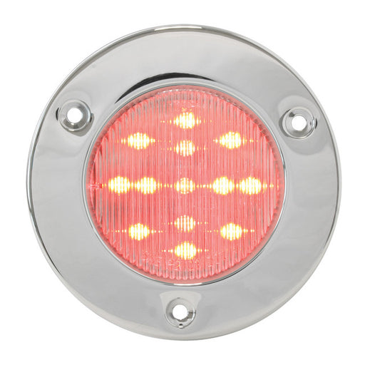 76910 Fleet Series 2-1/2" LED Light, Red/Clear Gray