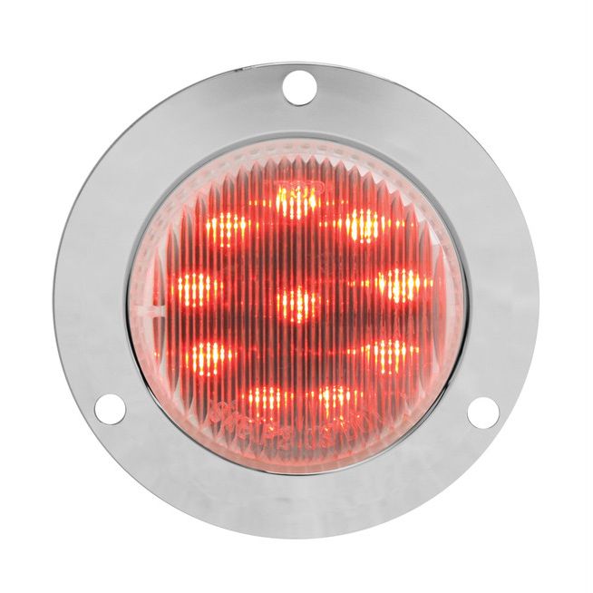 76925 Fleet Series 2" LED Light, Red/Clear Gray