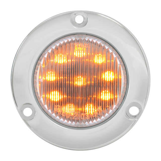 76927 Fleet Series 2" LED Light, Amber/Clear Light Gray