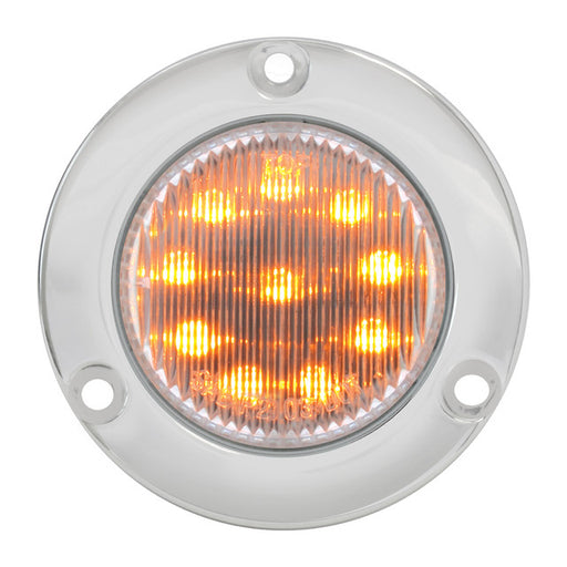 76927 Fleet Series 2" LED Light, Amber/Clear Light Gray