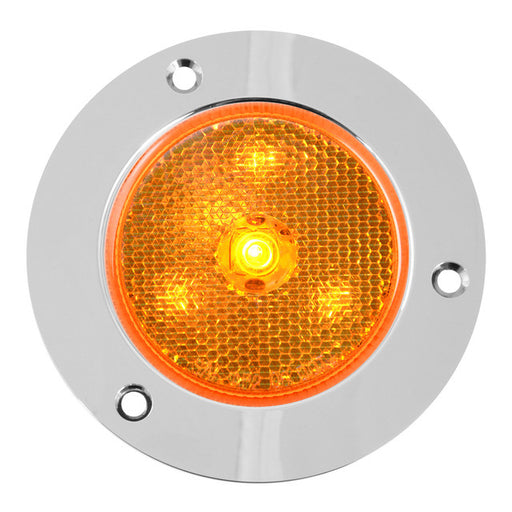 76960 2-1/2" LED Light with Reflector, Amber Light Gray