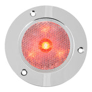 76963 2-1/2" LED Light with Reflector, Red/Clear Gray