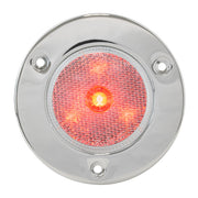 76968 2-1/2" LED Light with Reflector, Red/Clear Gray